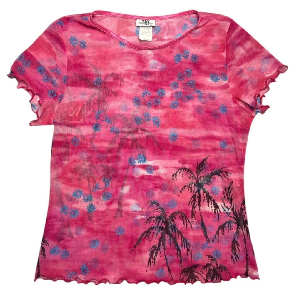 Tropical Sheer Top - Picture 1 of 11
